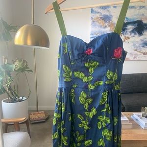 Betsey Johnson Disney Rose Tea Party Dress Size 8